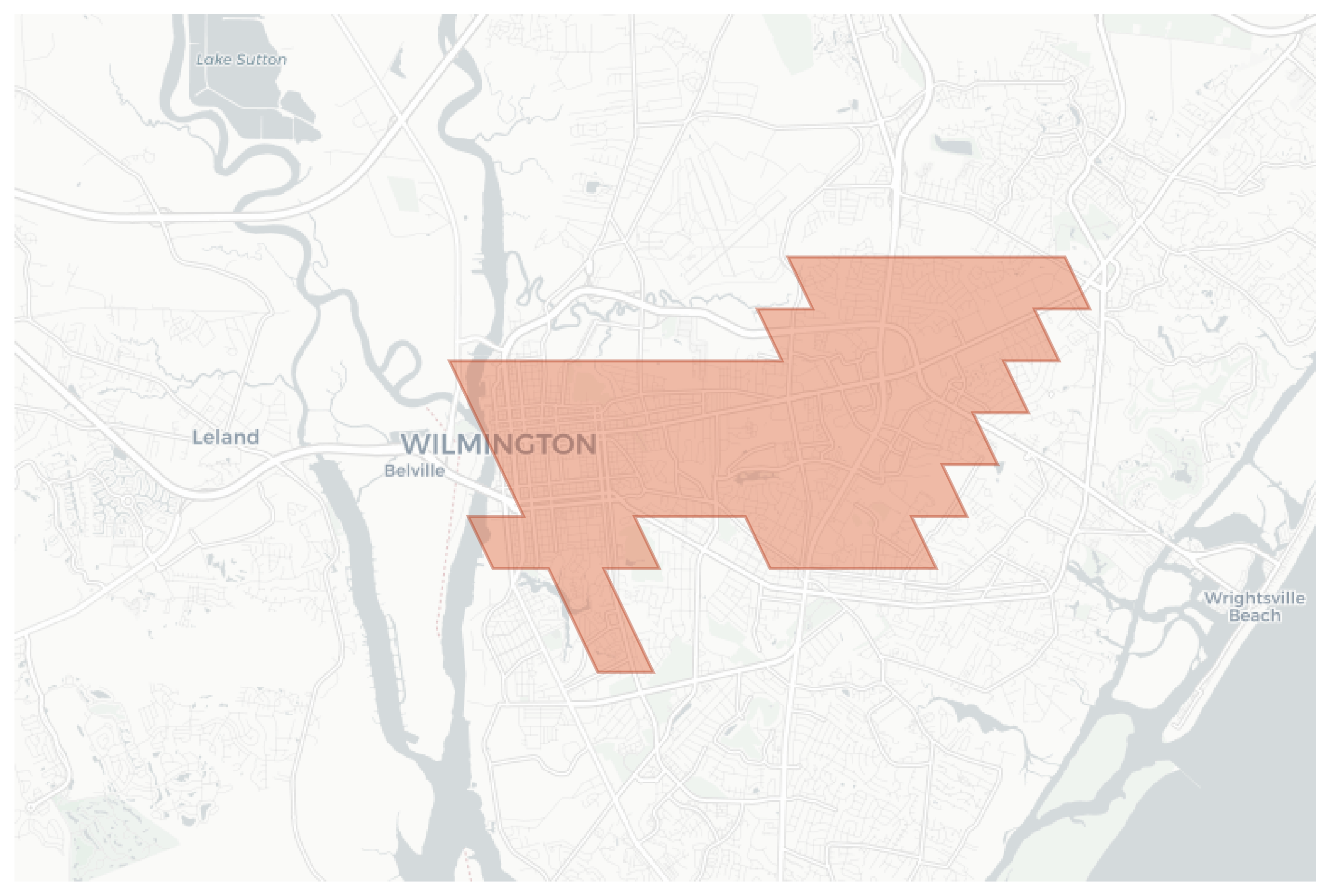 Wilmington geographic map