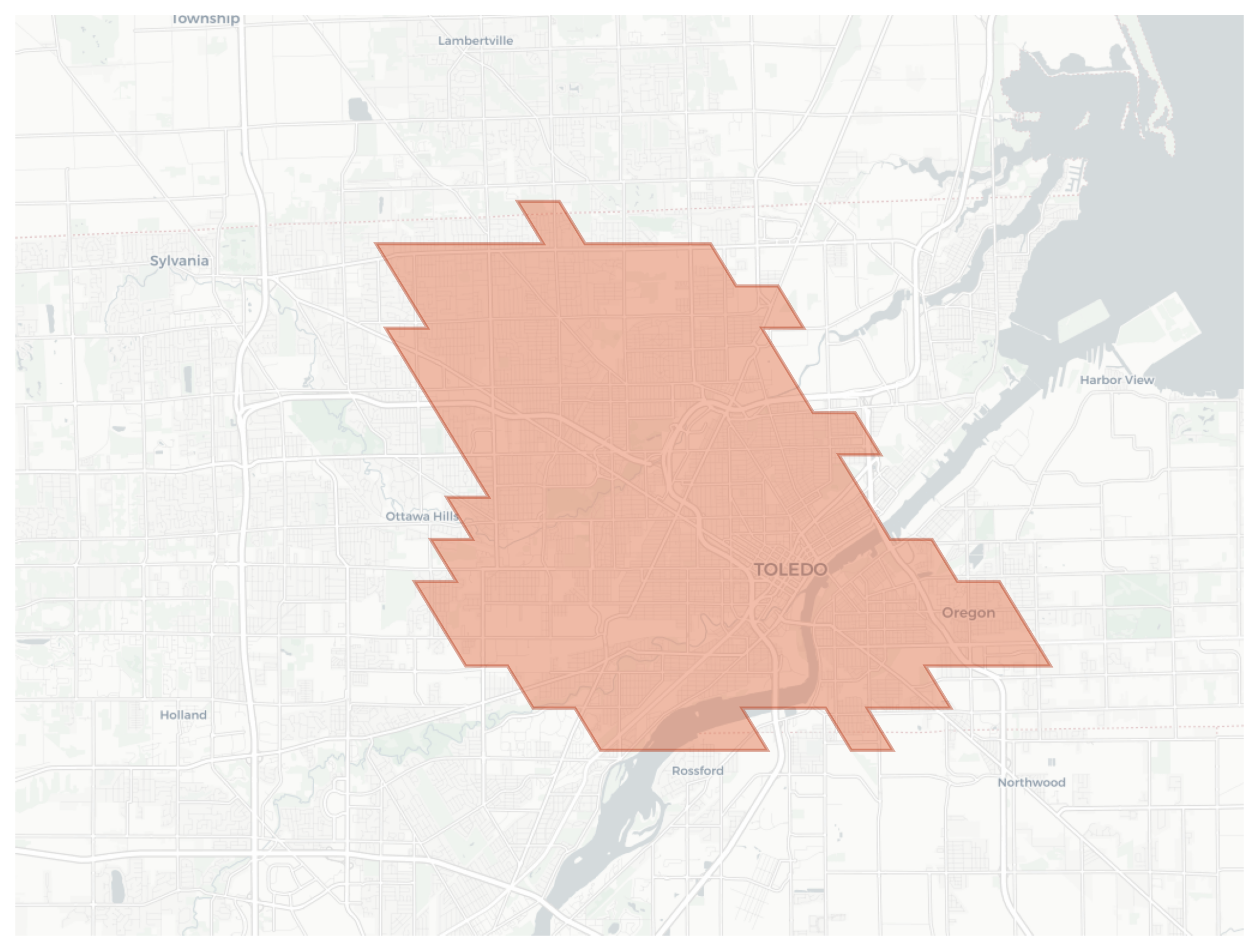 Toledo geographic map