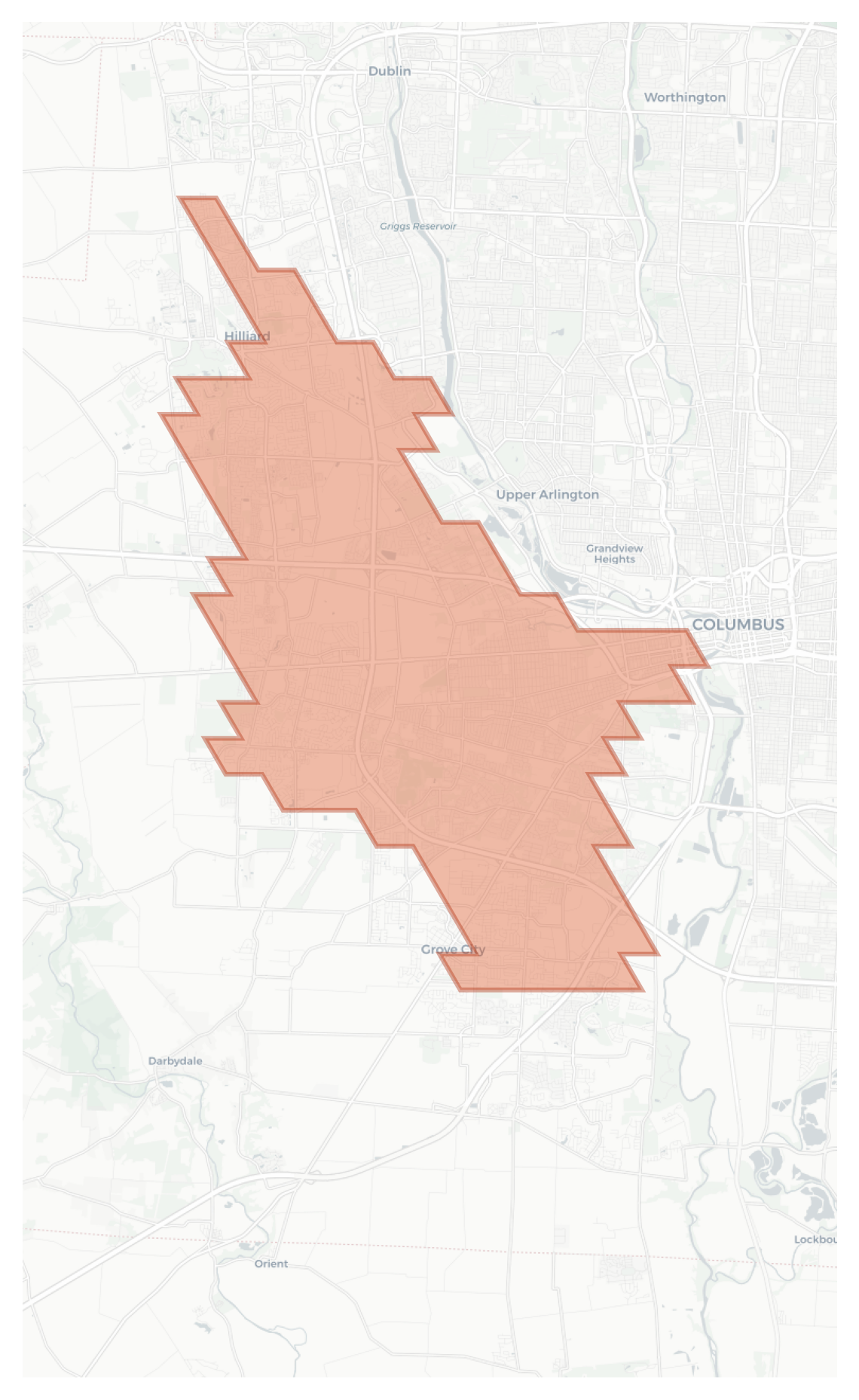 Urbancrest geographic map