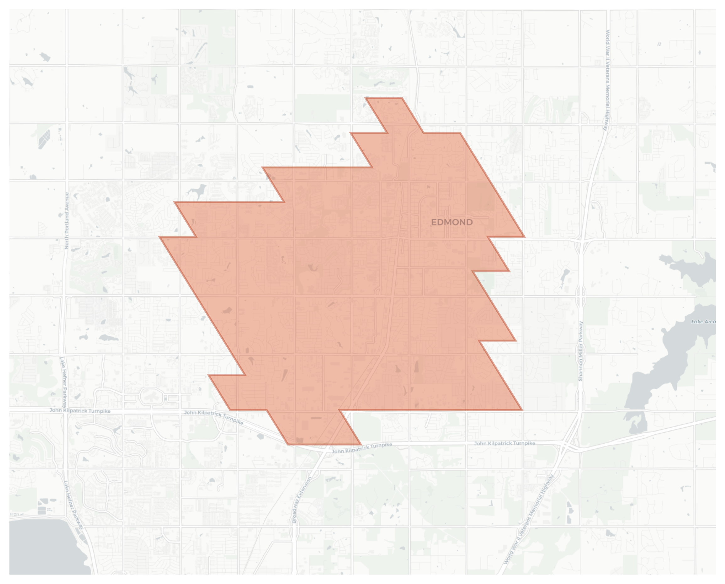 Edmond geographic map