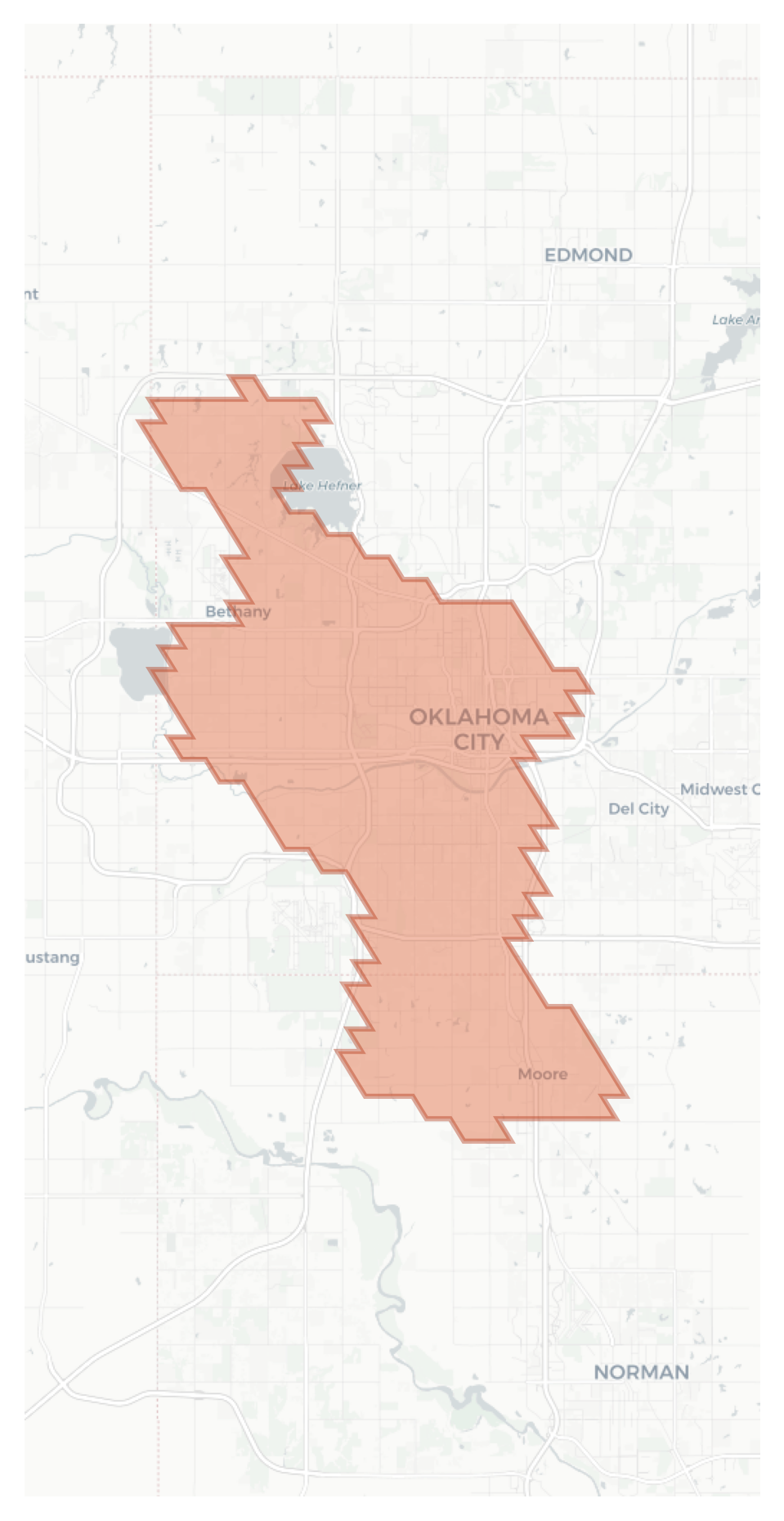 Oklahoma City geographic map