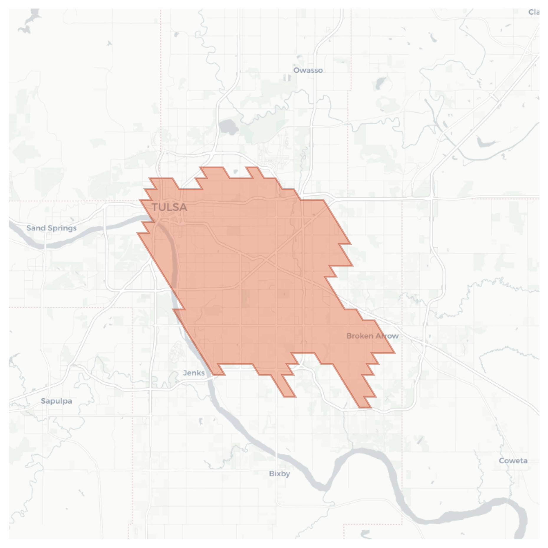 Tulsa geographic map