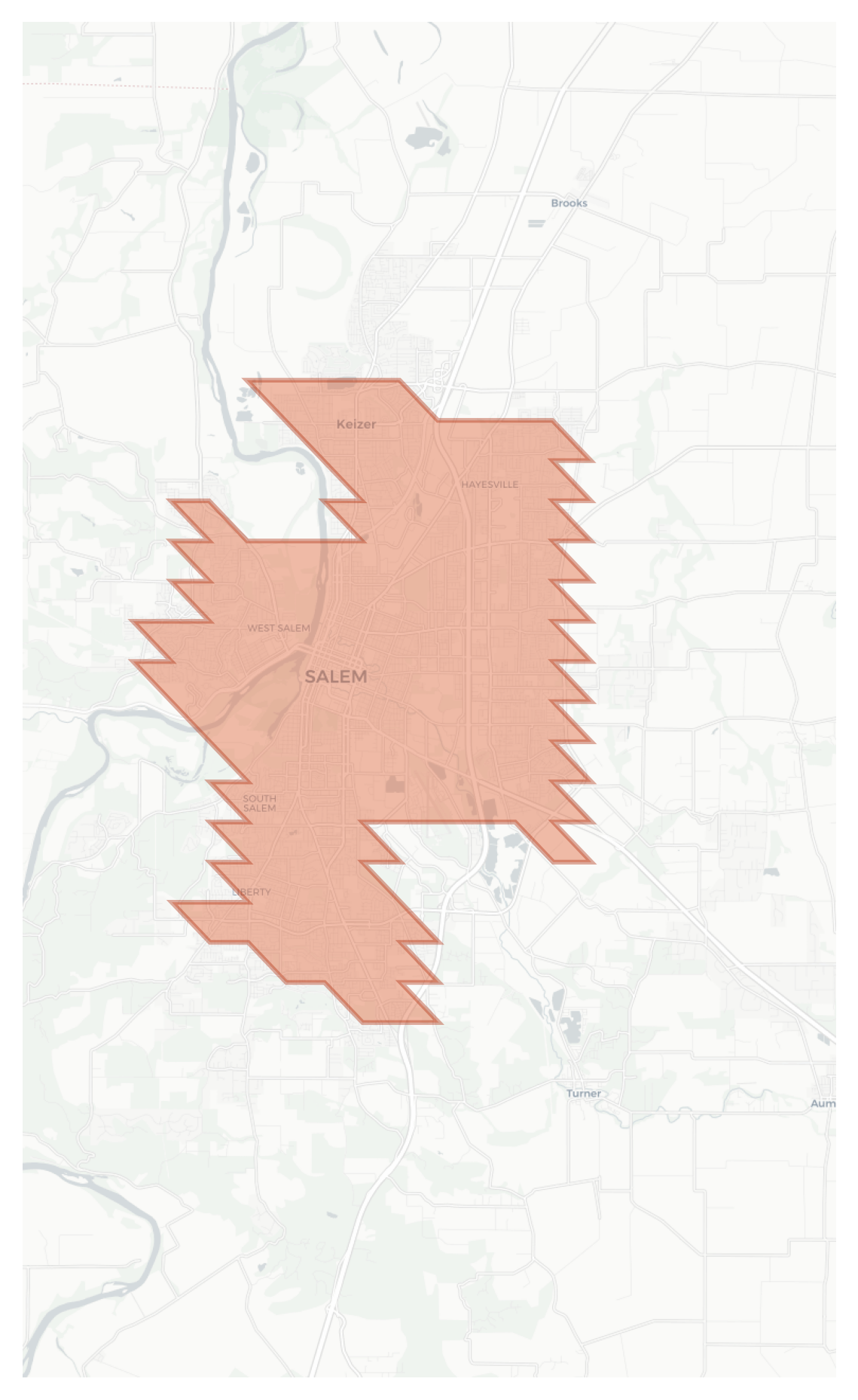 Salem geographic map