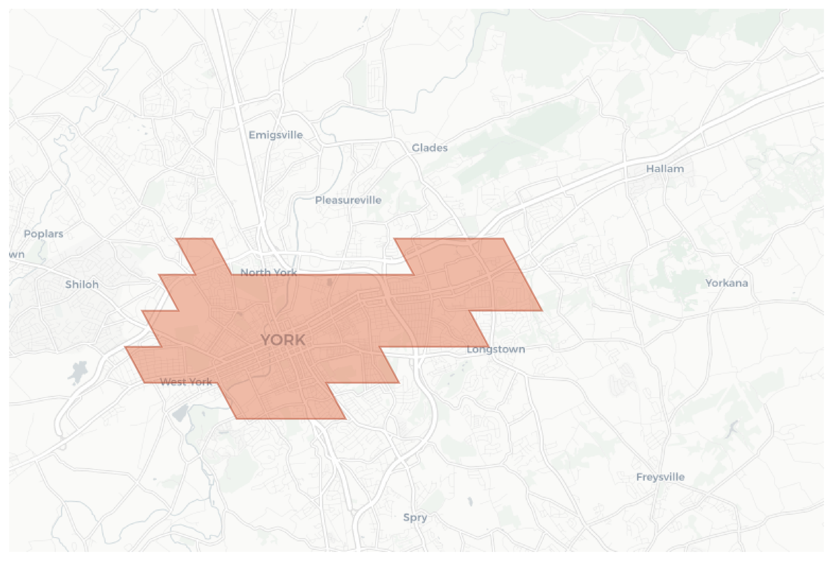 York geographic map