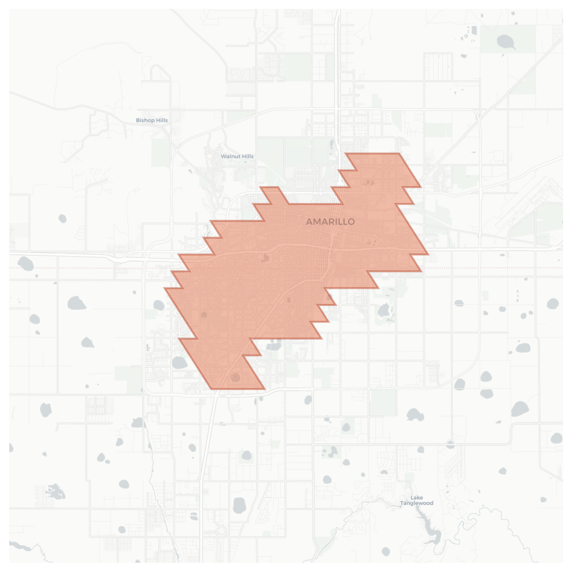 Amarillo geographic map