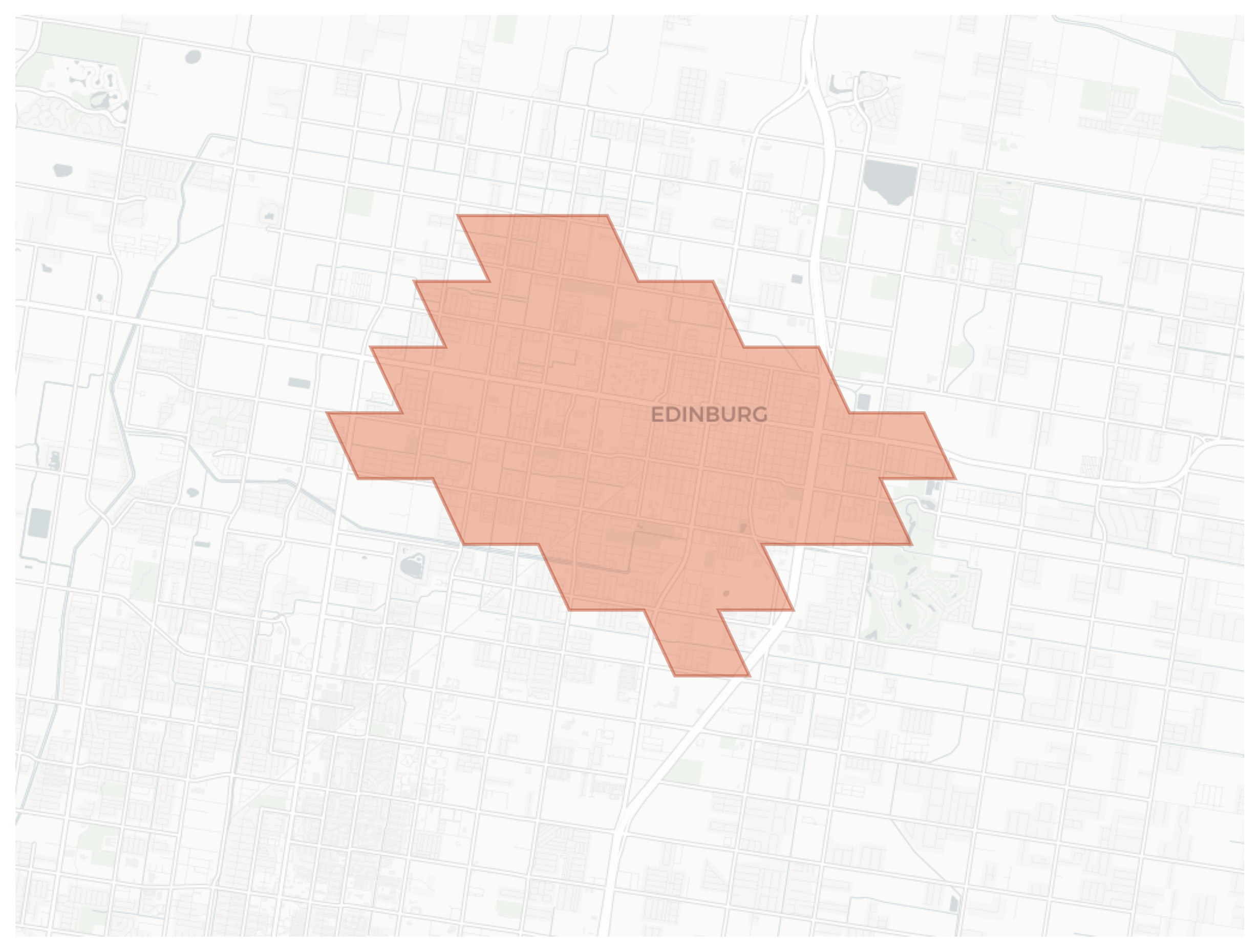 Edinburg geographic map