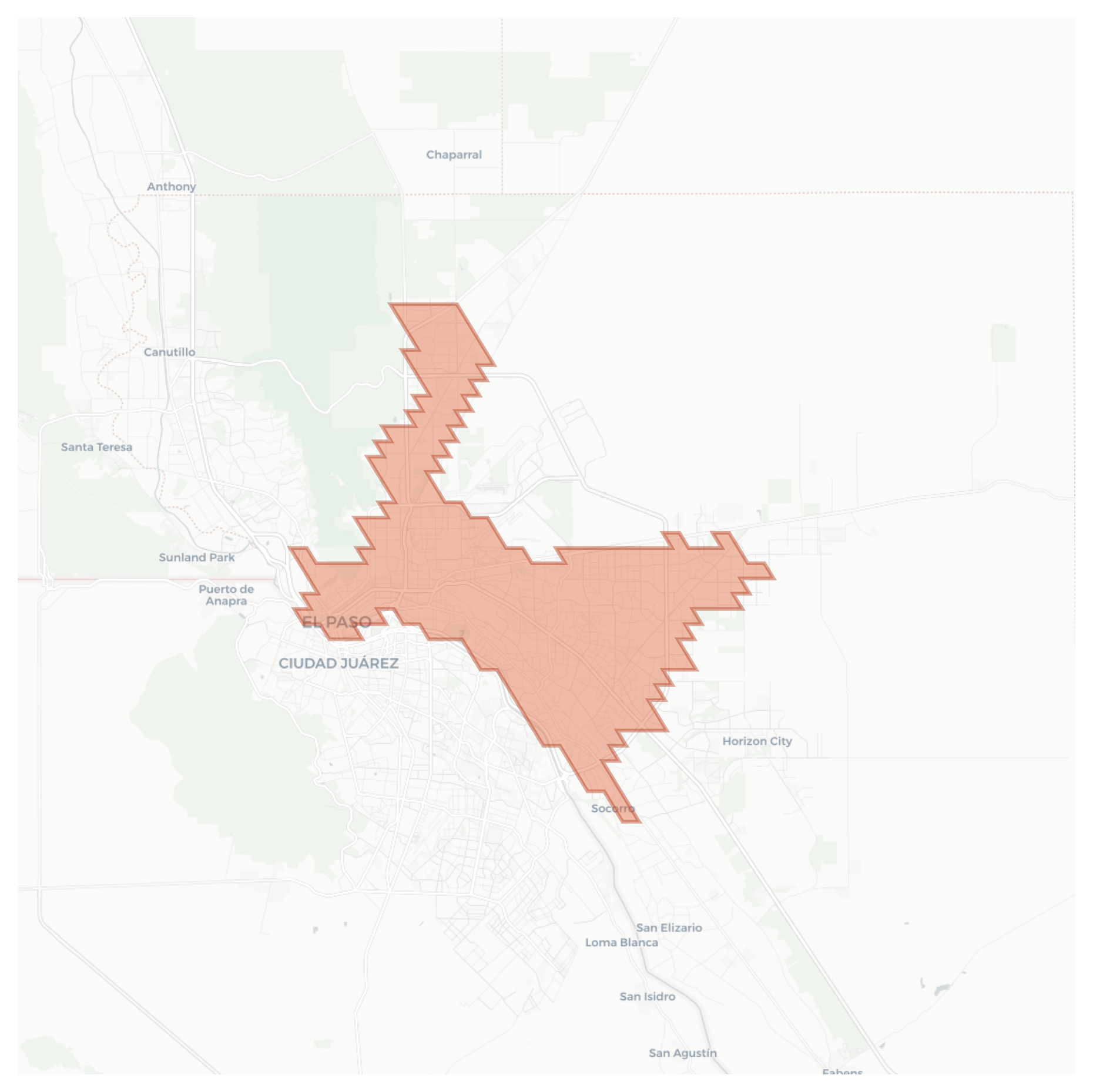 El Paso geographic map