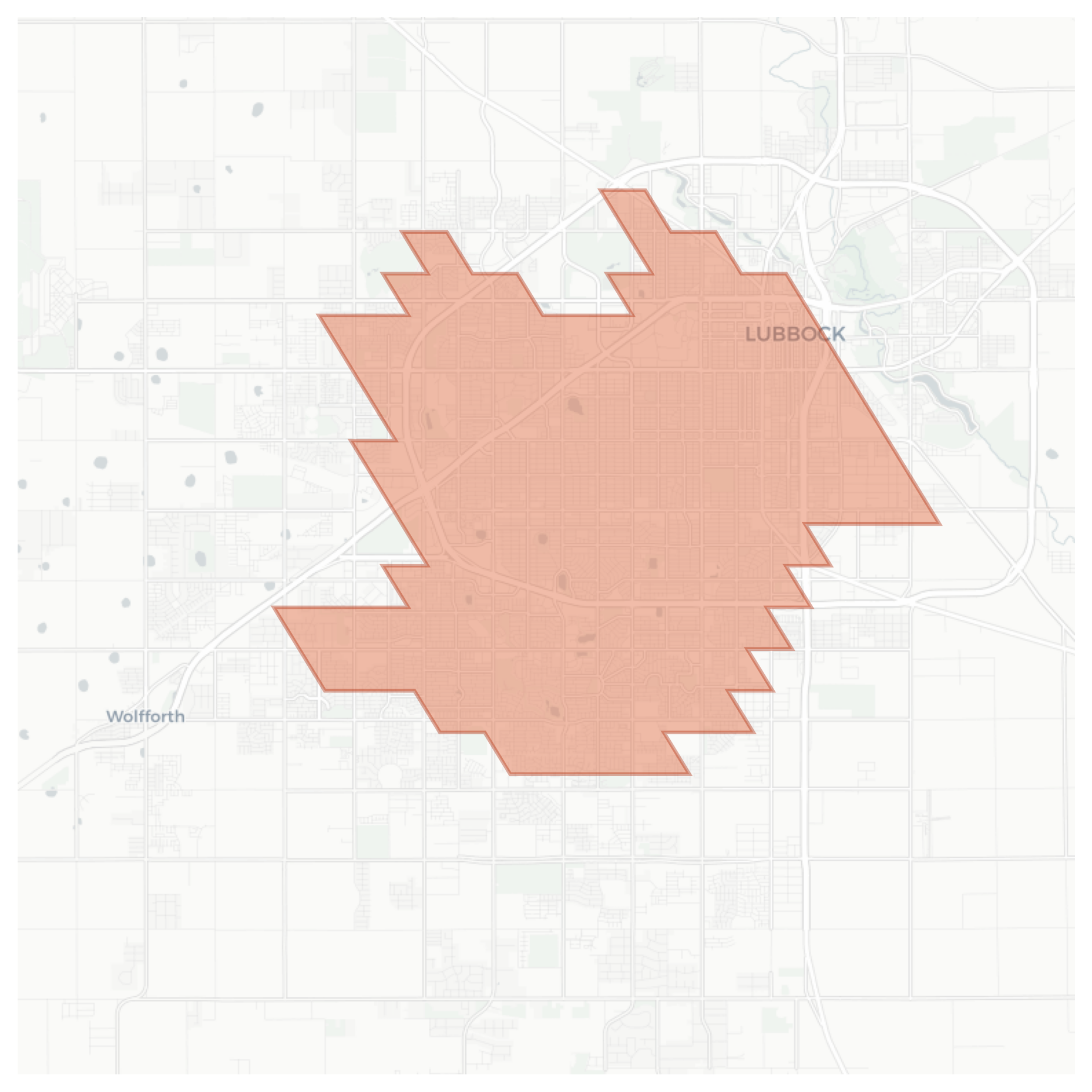 Lubbock geographic map
