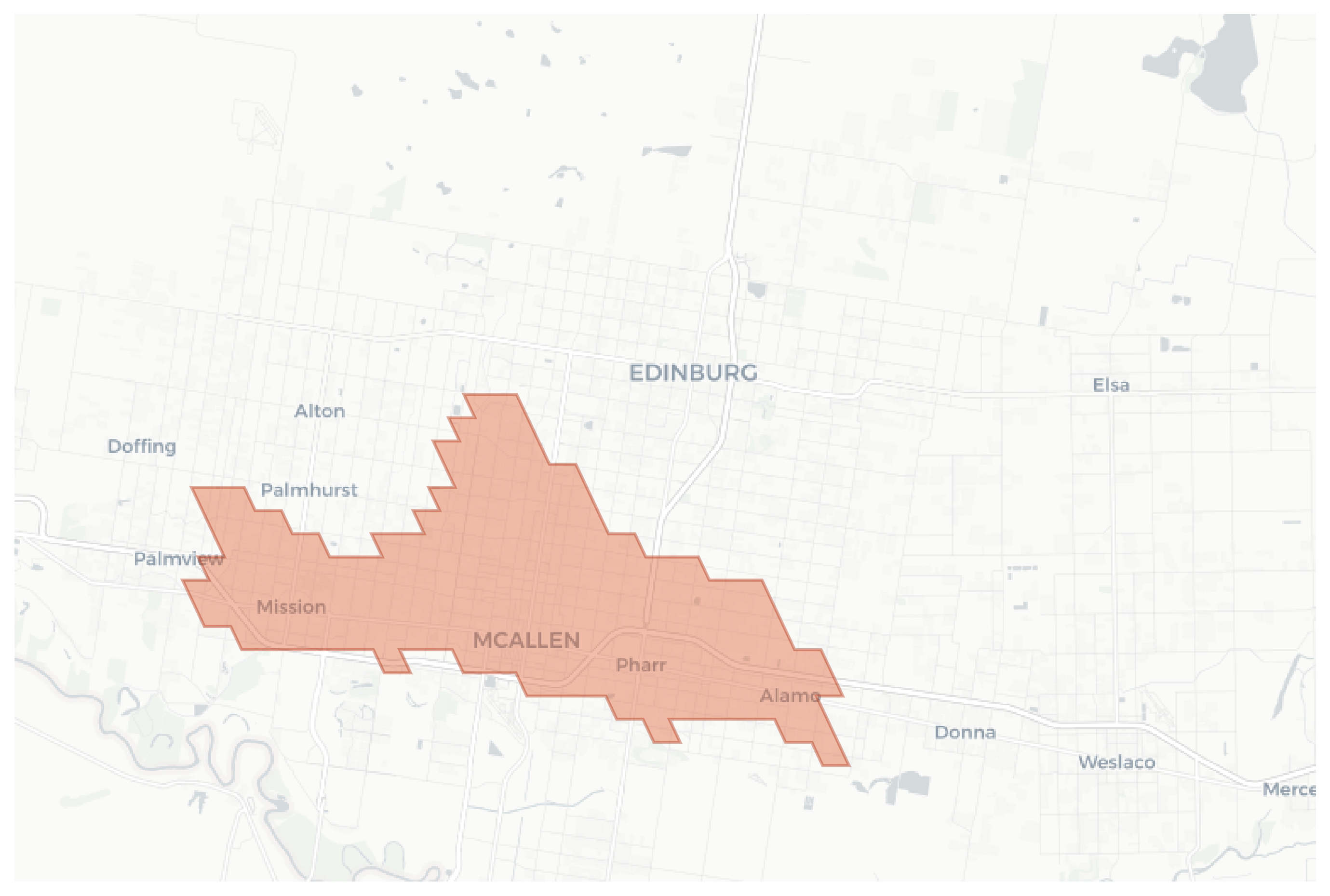 McAllen geographic map