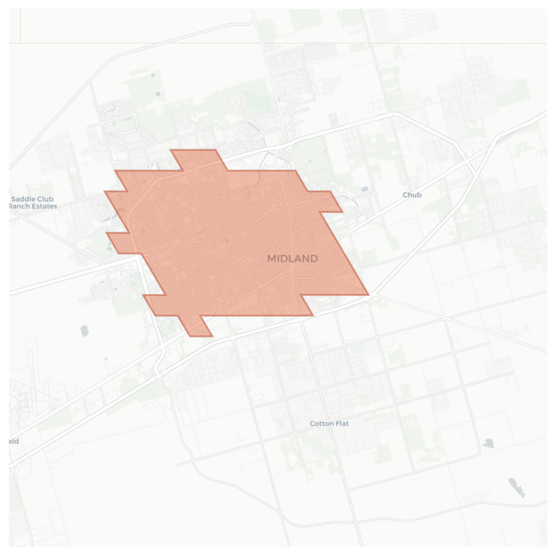 Midland geographic map