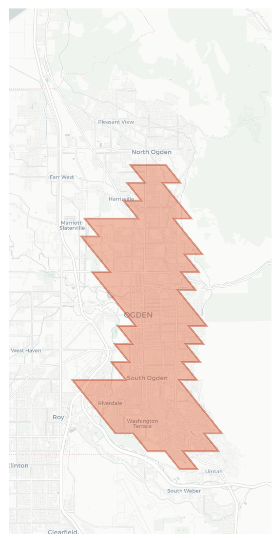 Ogden geographic map