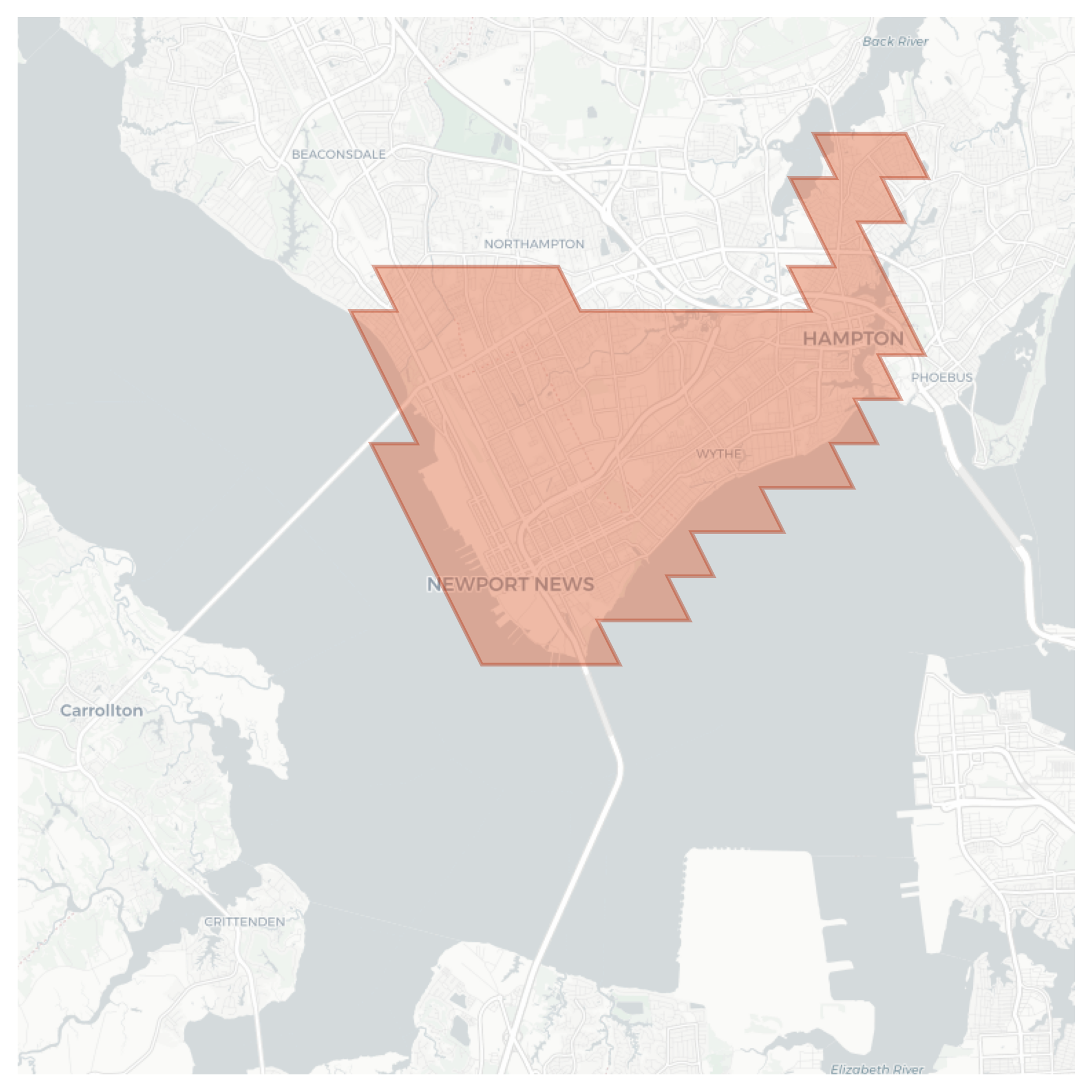 Newport News geographic map