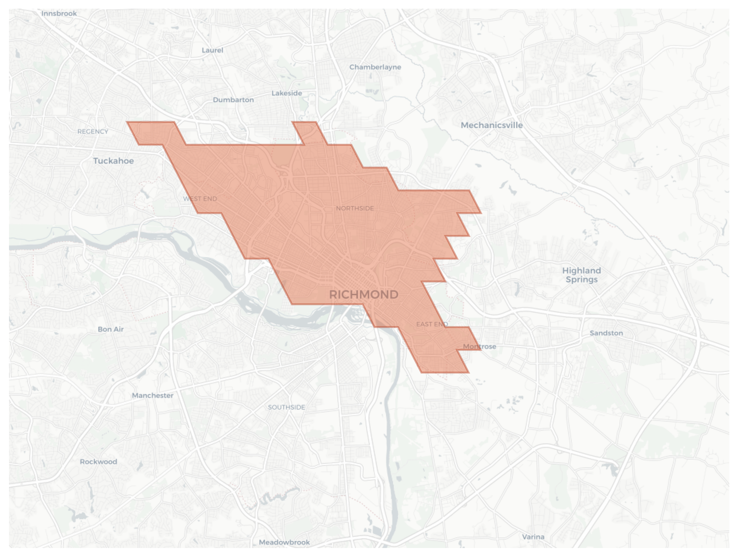 Richmond geographic map