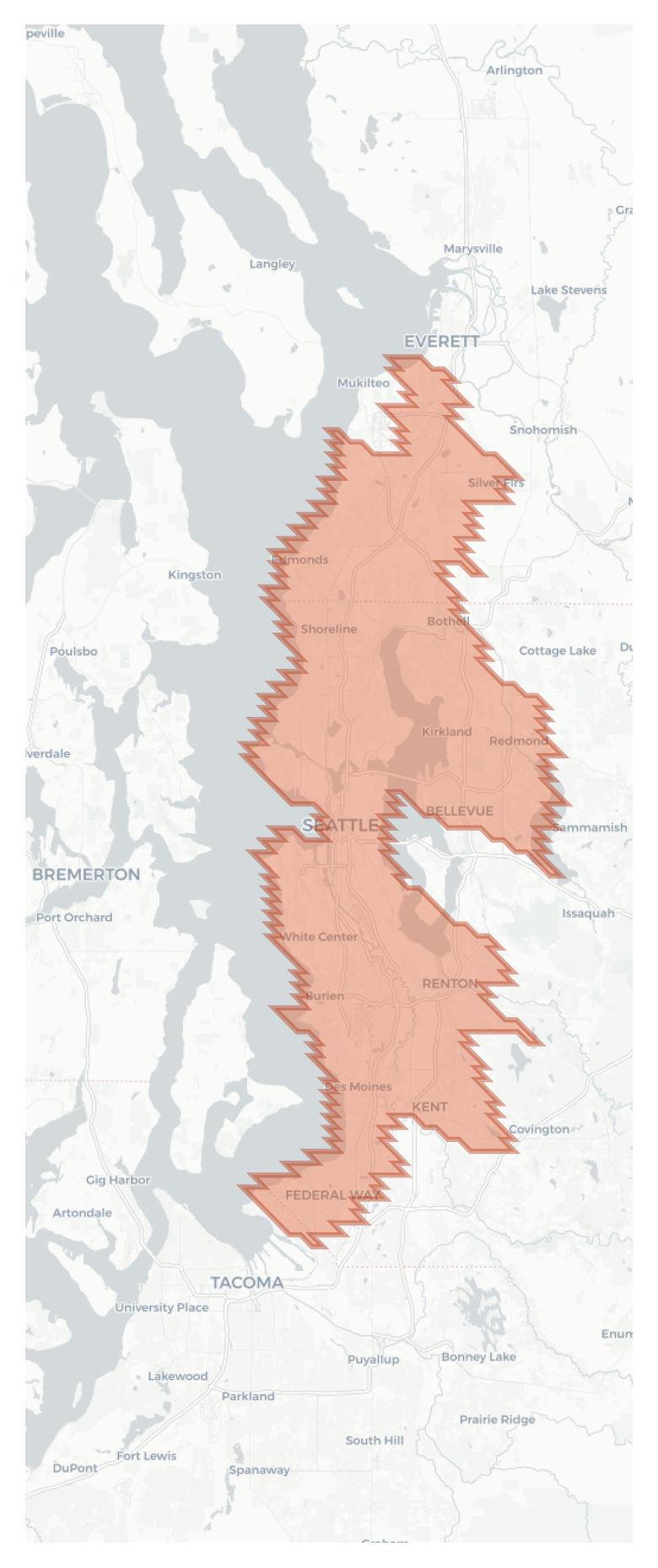 Seattle geographic map