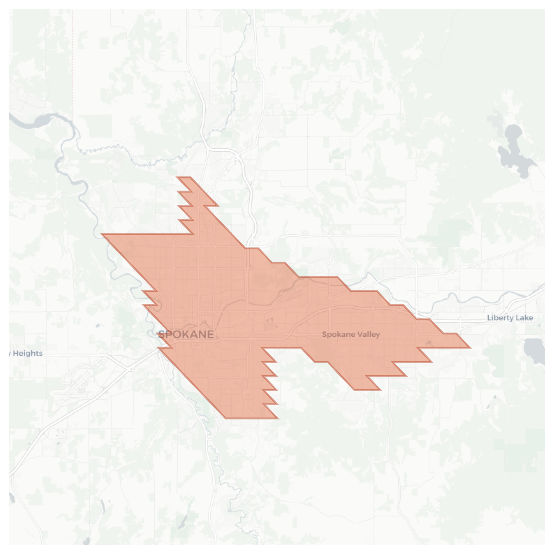 Spokane geographic map