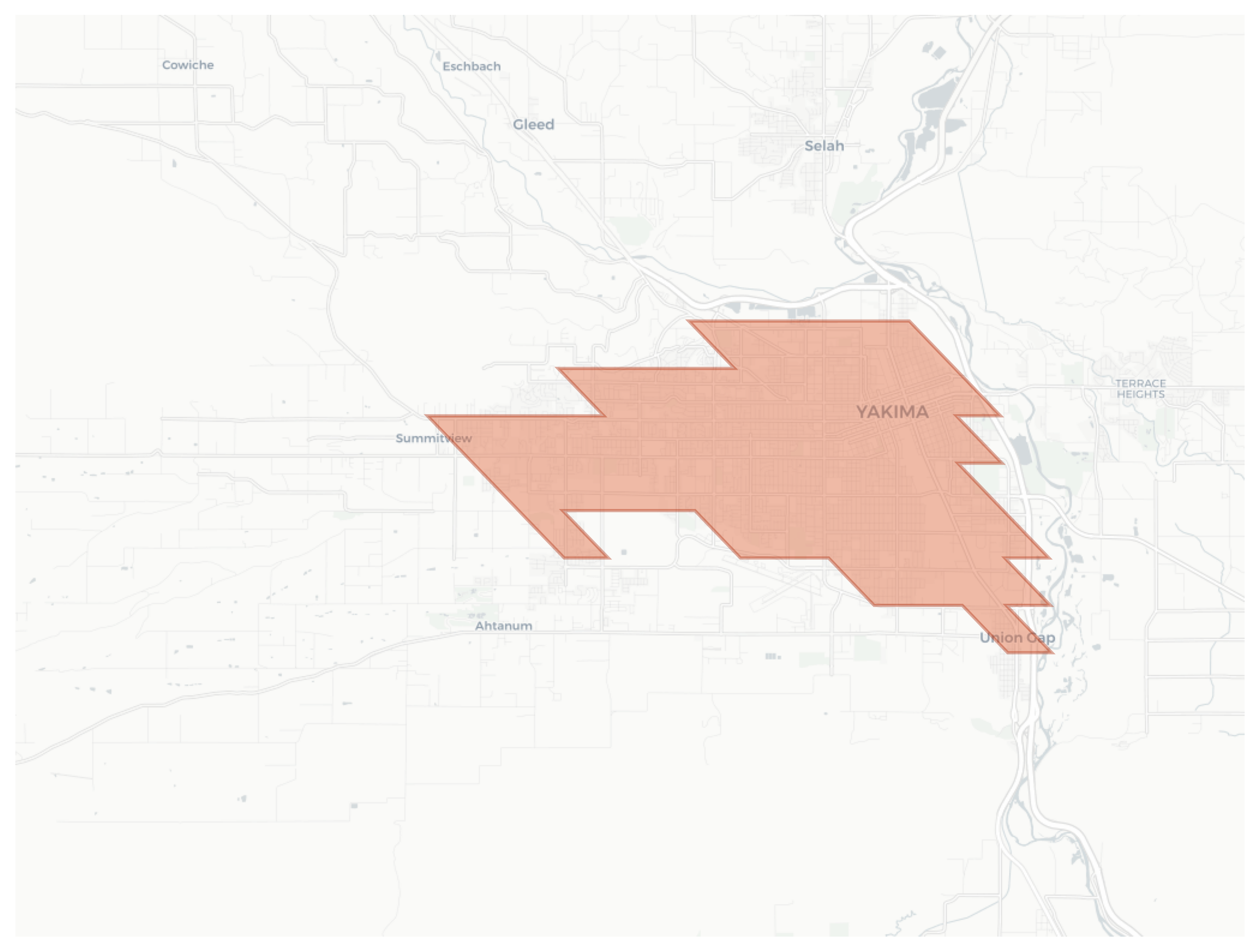 Yakima geographic map