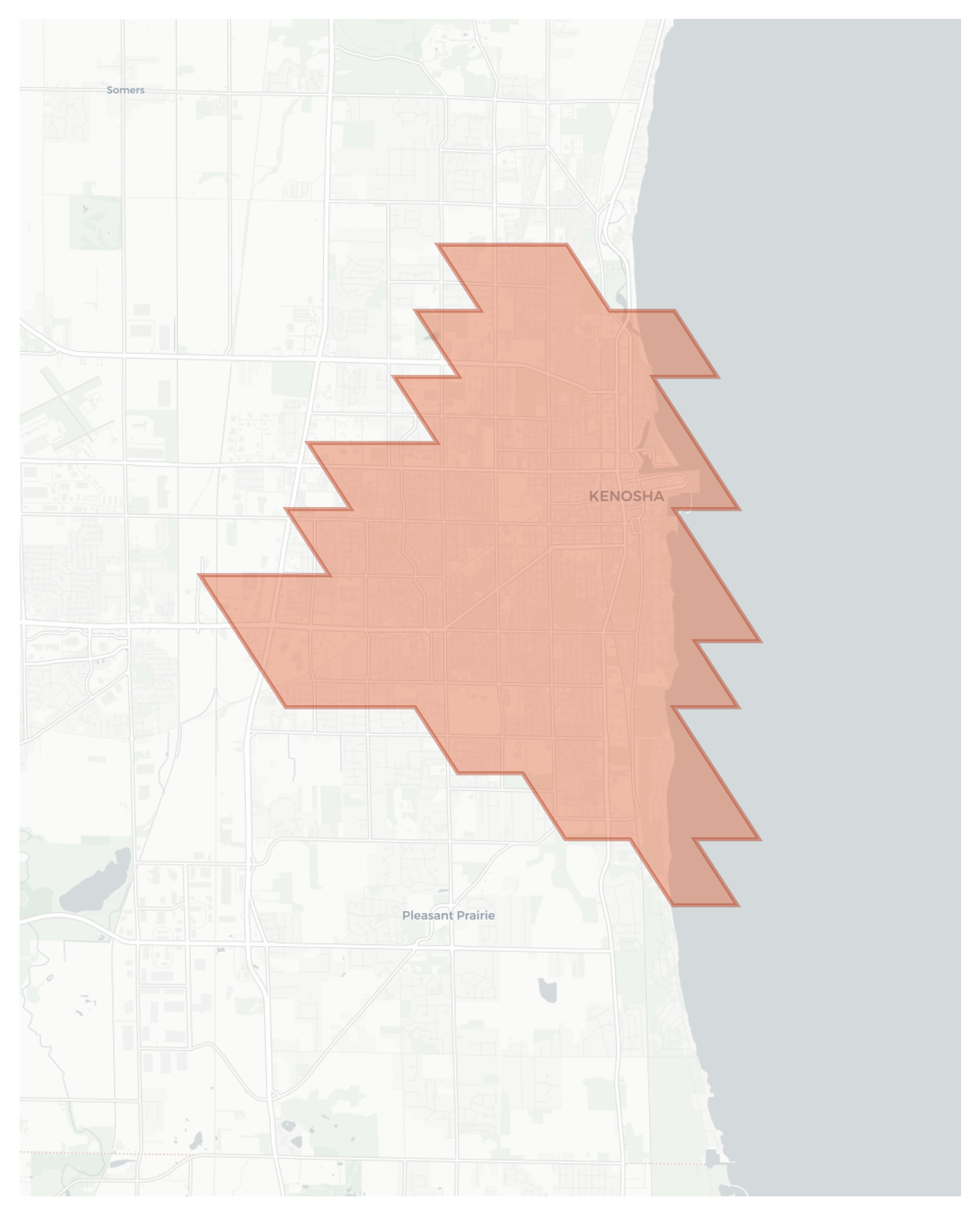 Kenosha geographic map