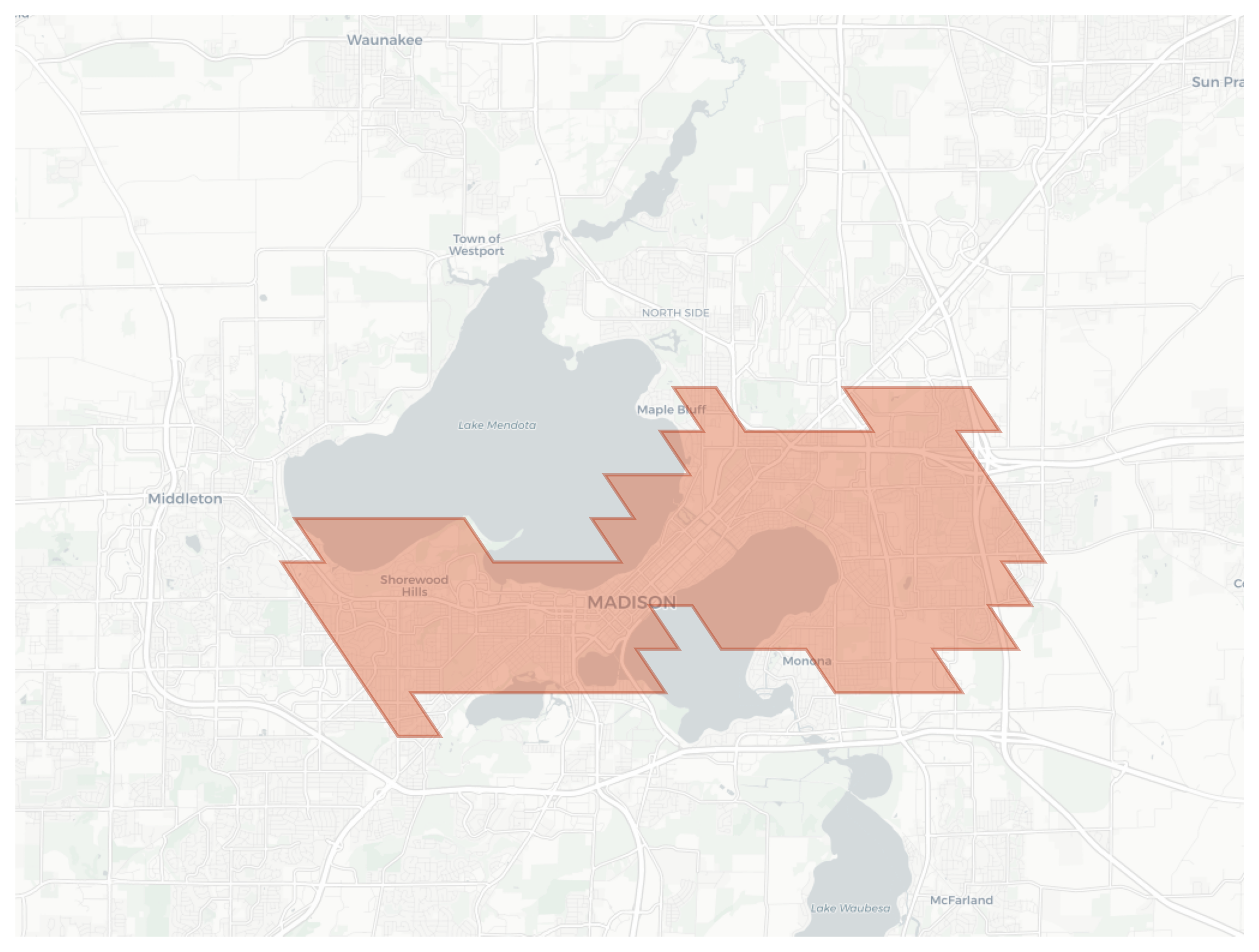 Madison geographic map