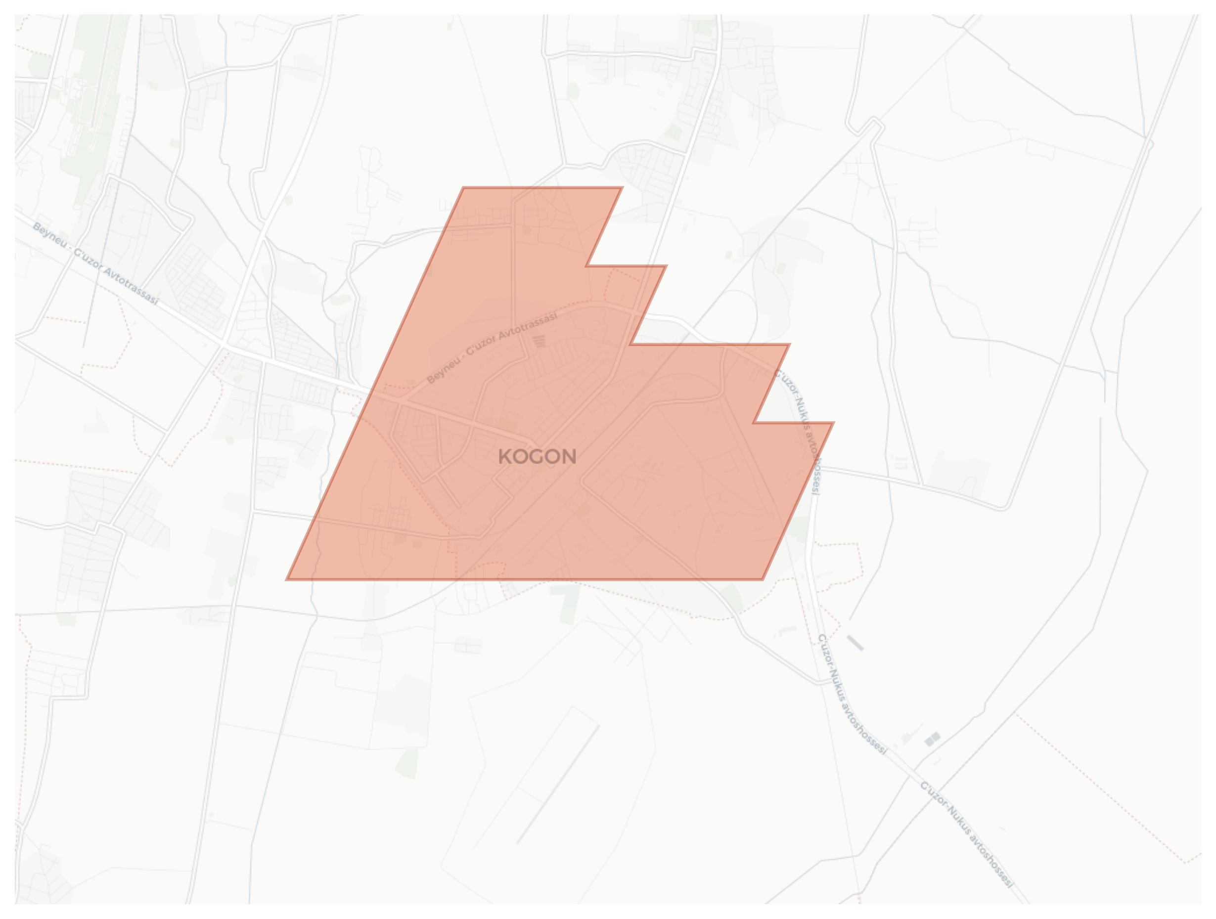 Kogon geographic map