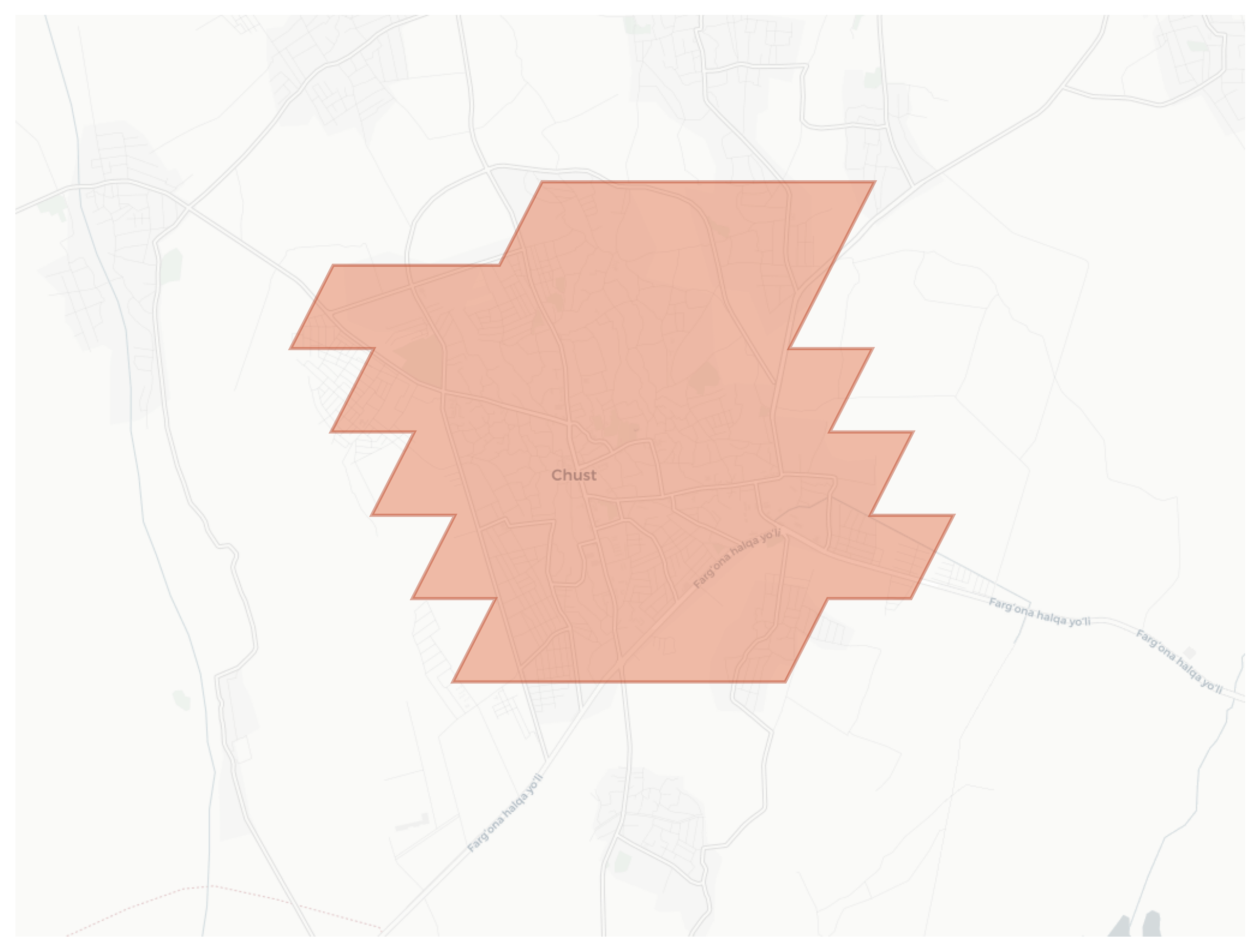 Chust geographic map