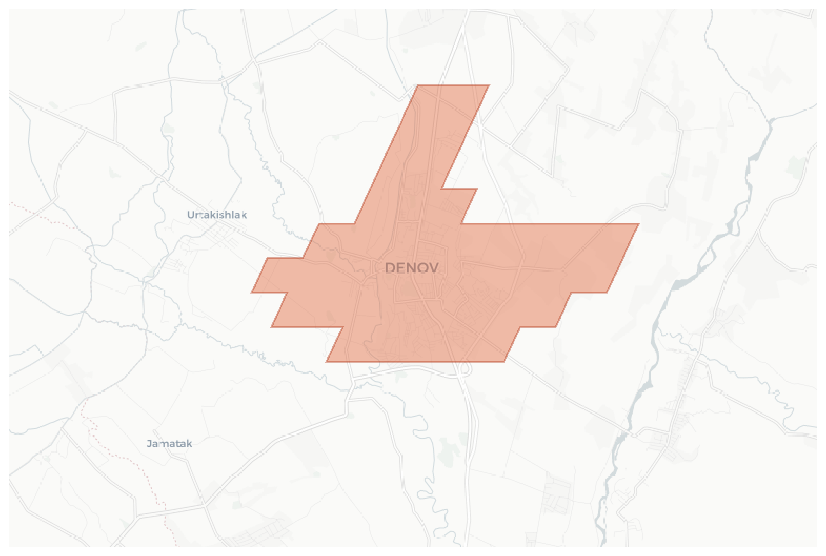 Denov geographic map
