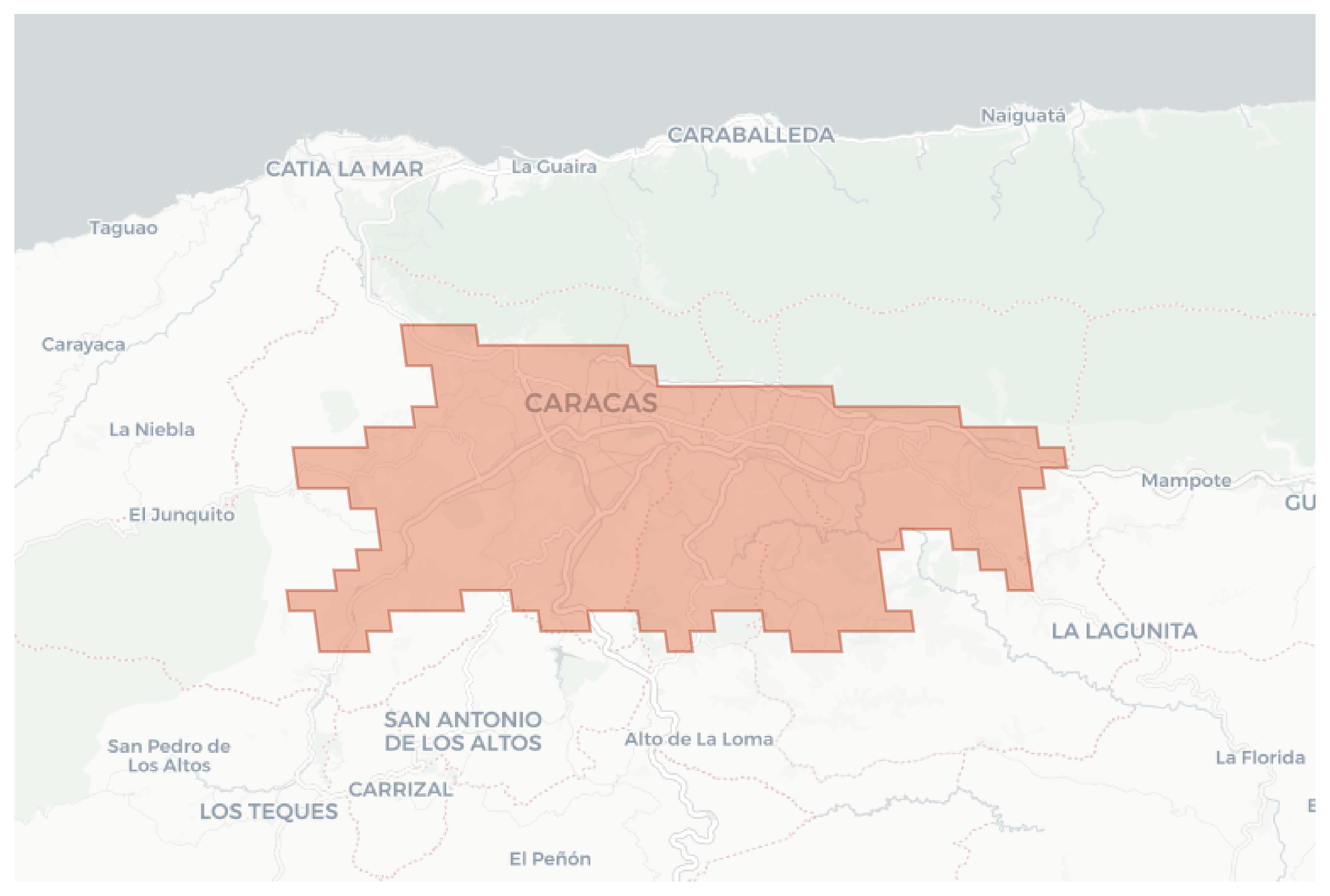 Caracas geographic map