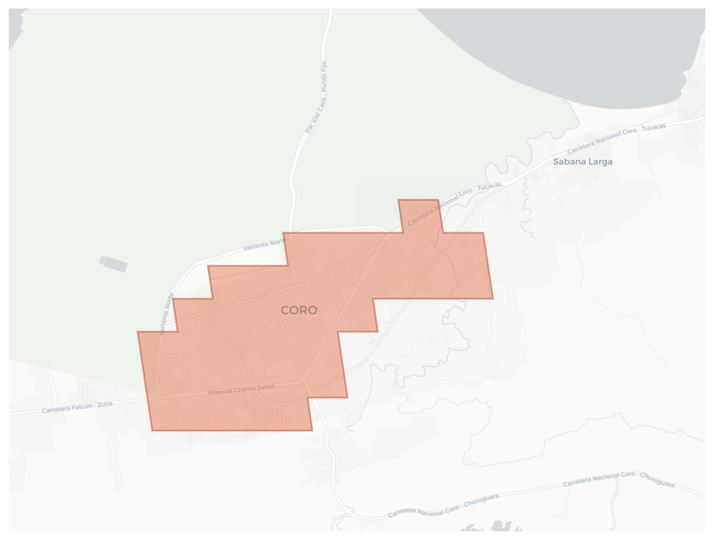 Coro geographic map