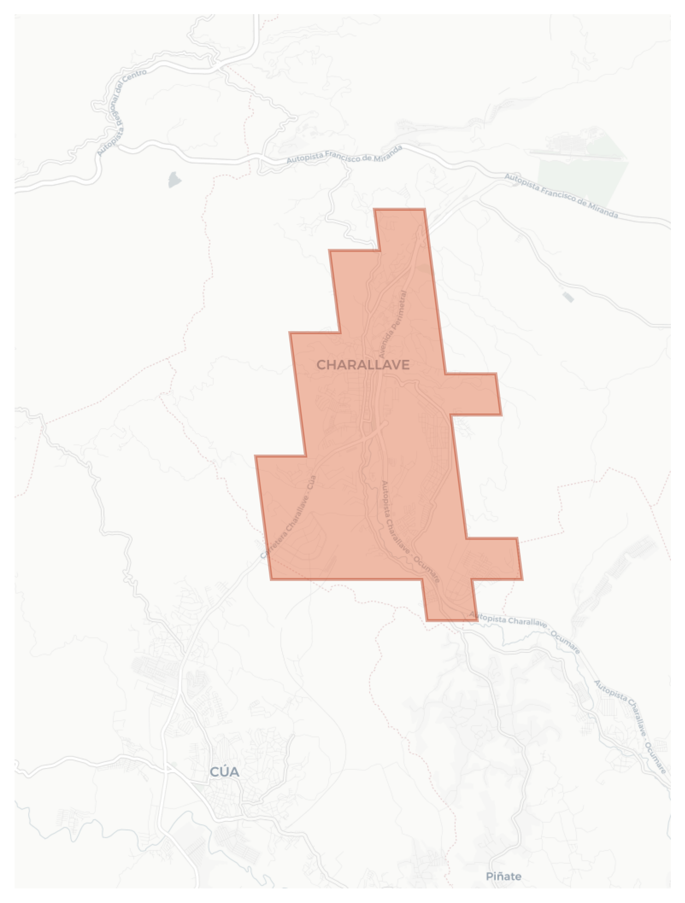Charallave geographic map