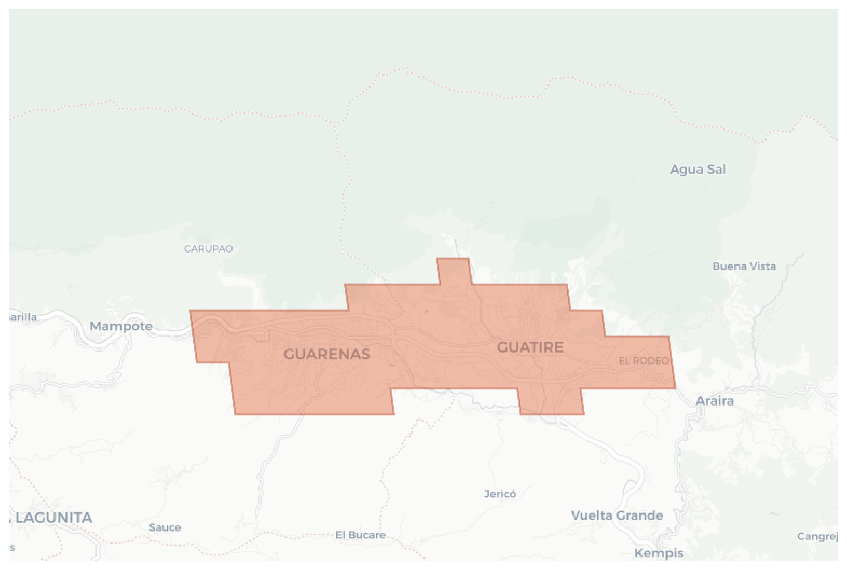 Guarenas geographic map