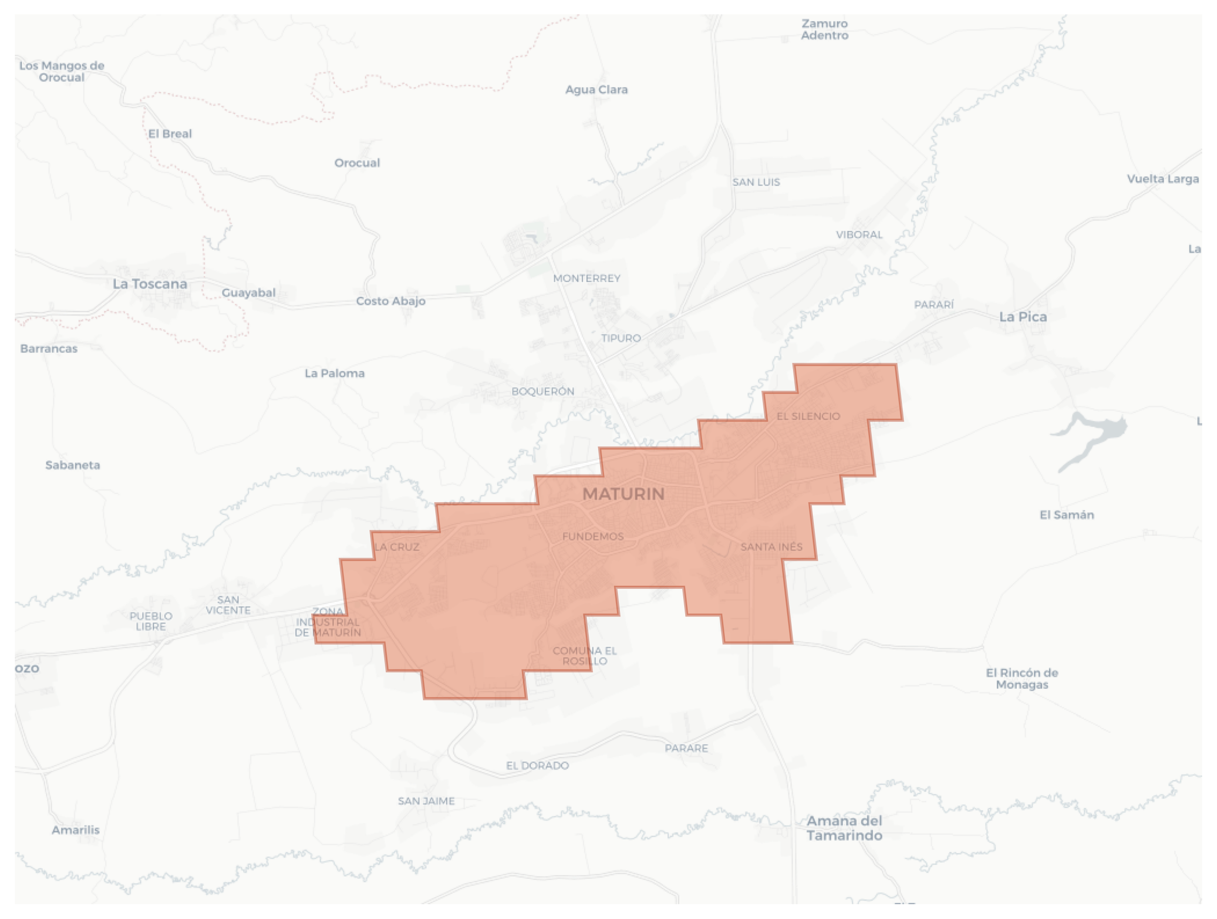 Maturin geographic map