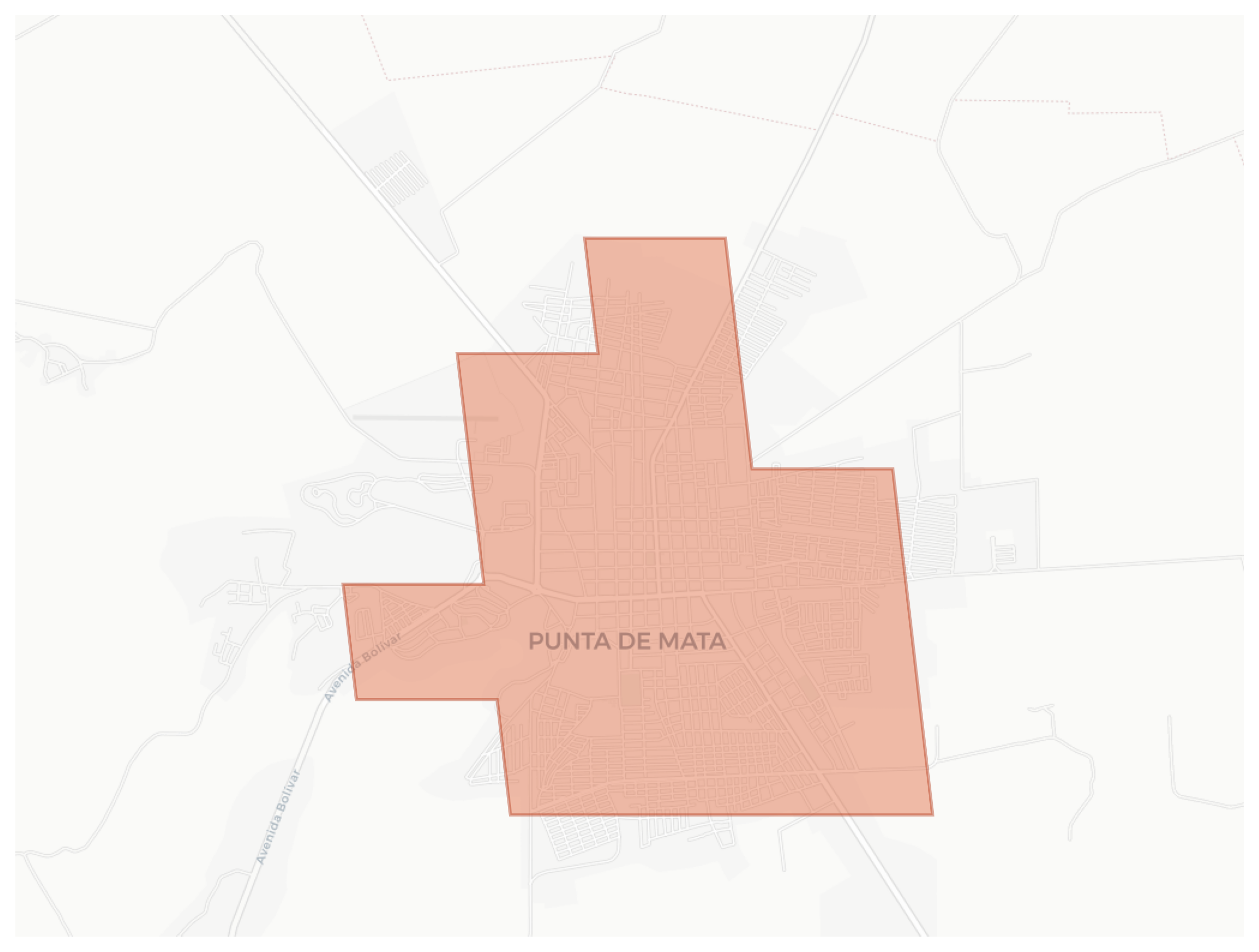 Punta de Mata geographic map