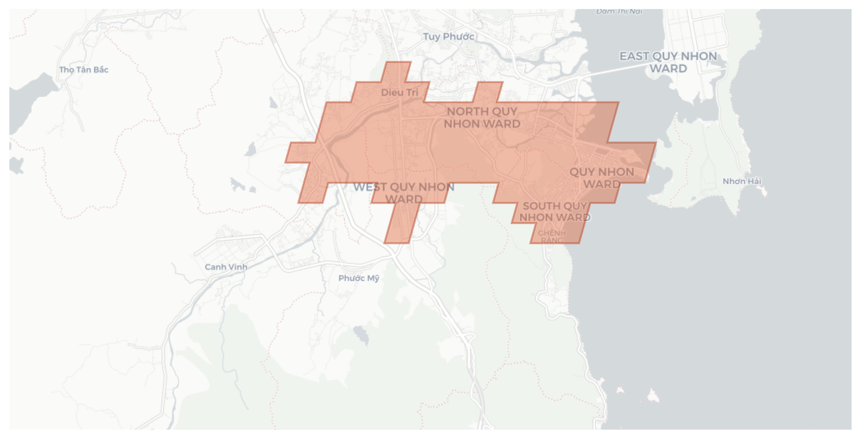 Quy Nhơn geographic map