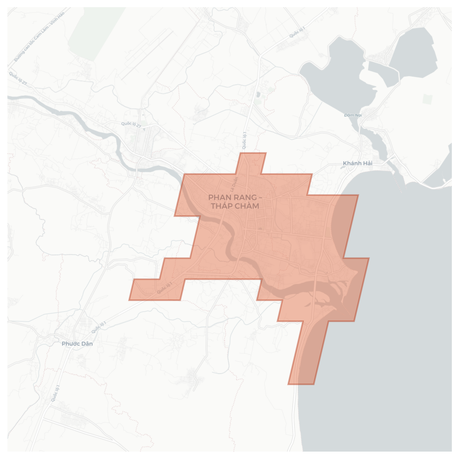 Phan Rang – Tháp Chàm geographic map