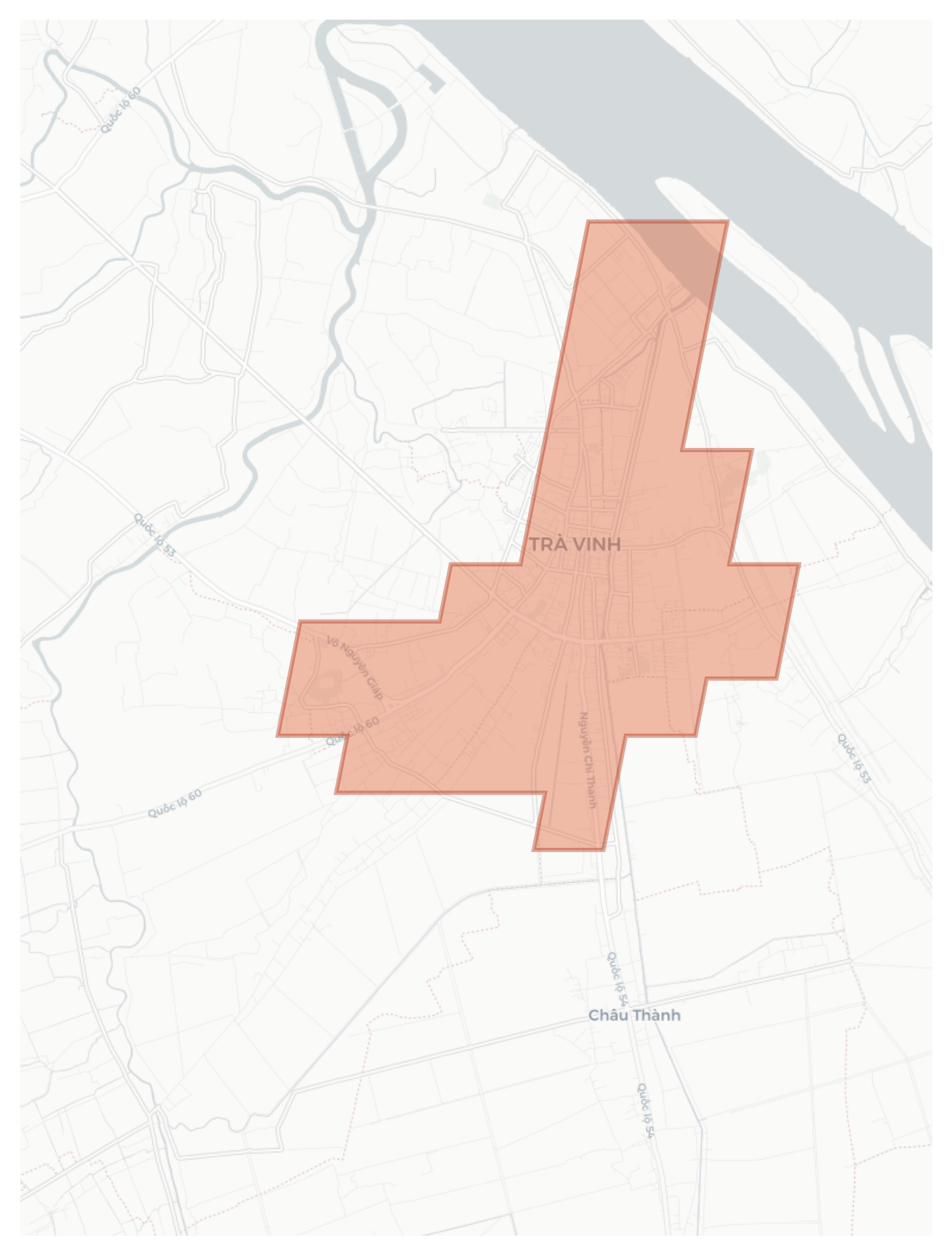 Trà Vinh geographic map