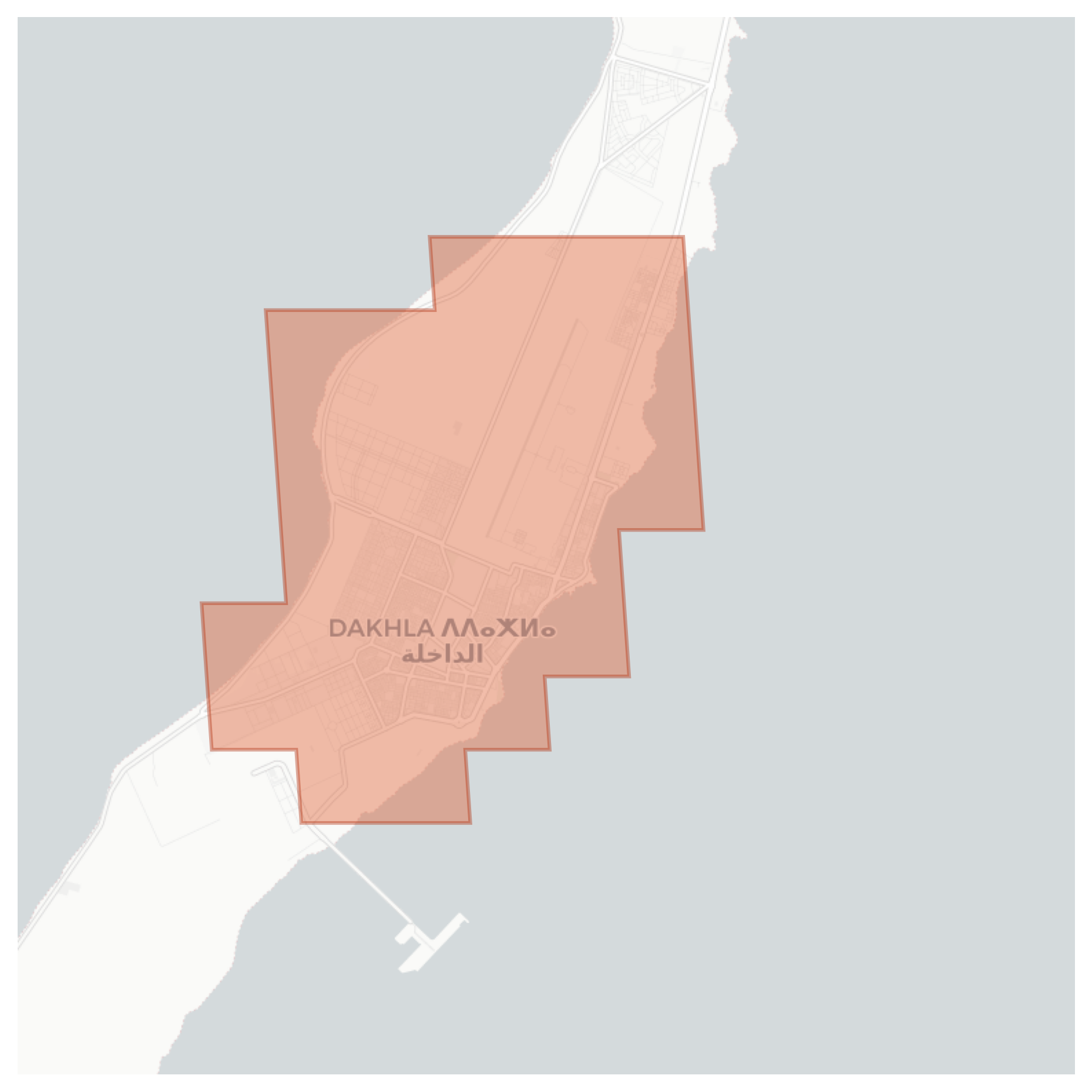 Dakhla geographic map