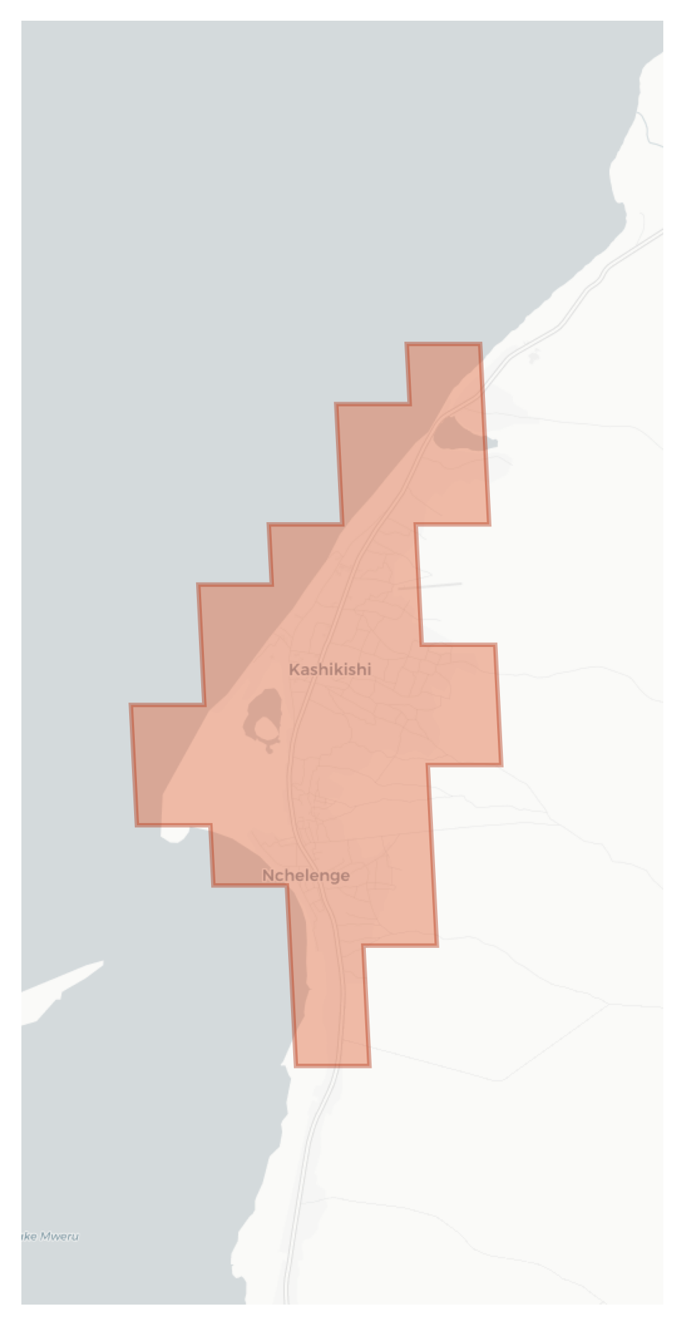 Nchelenge geographic map