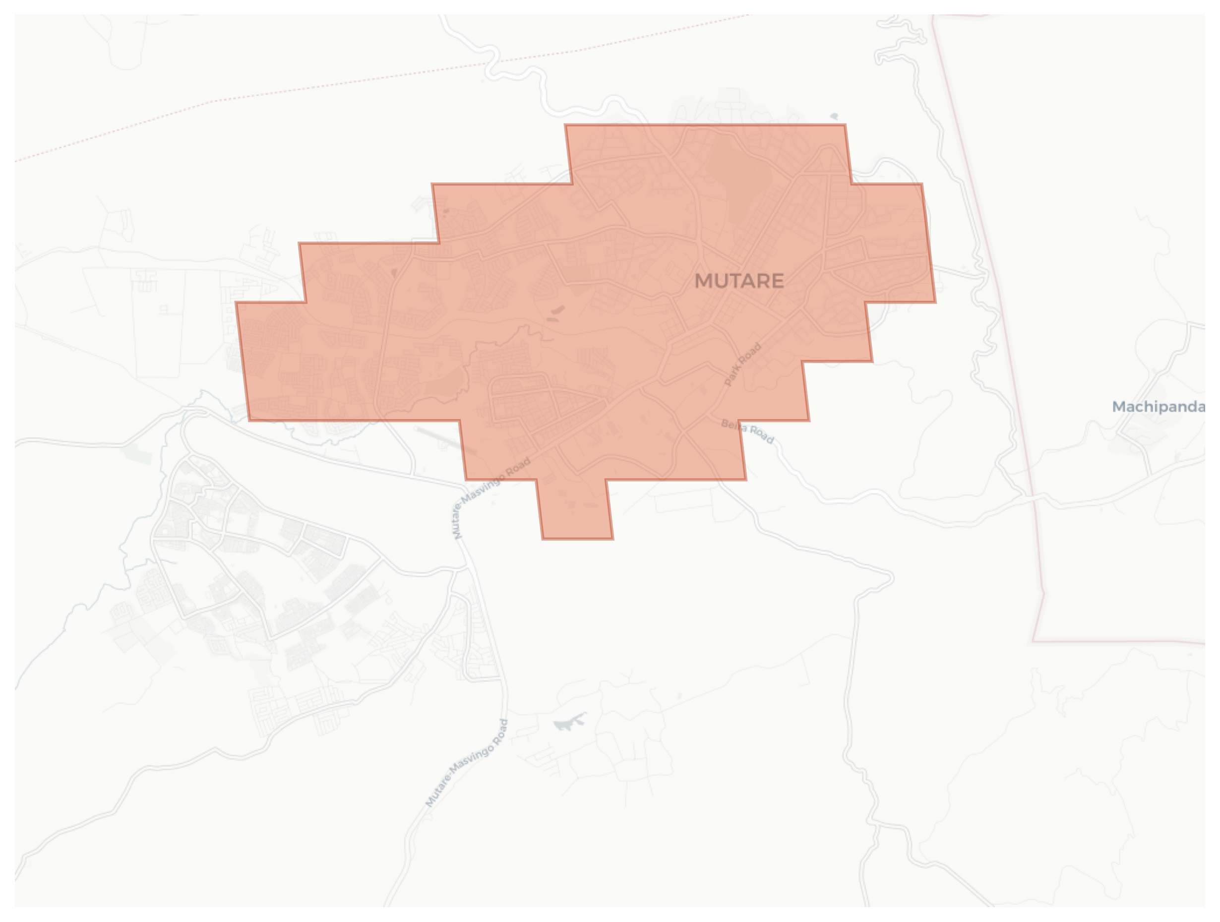 Mutare geographic map