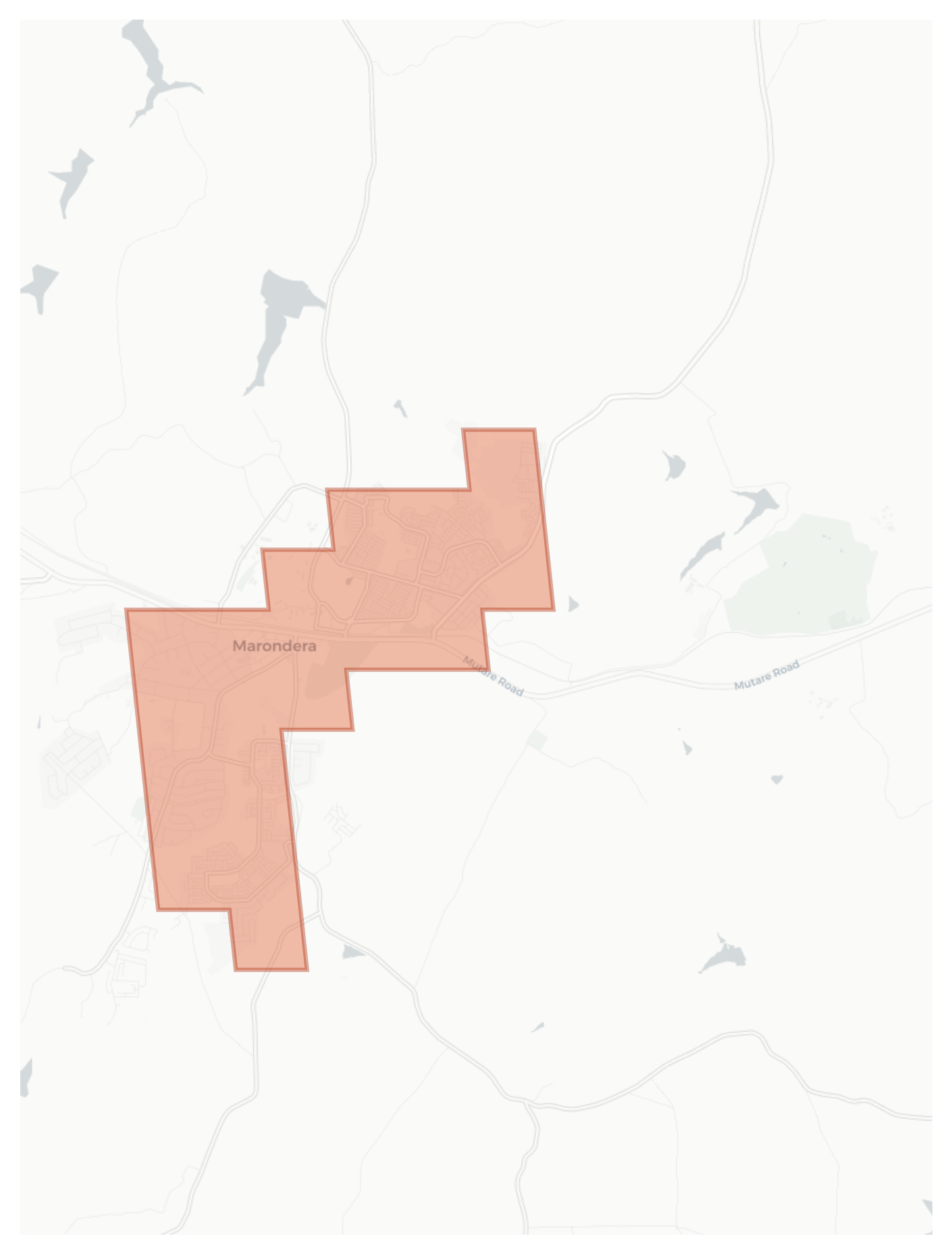 Marondera geographic map
