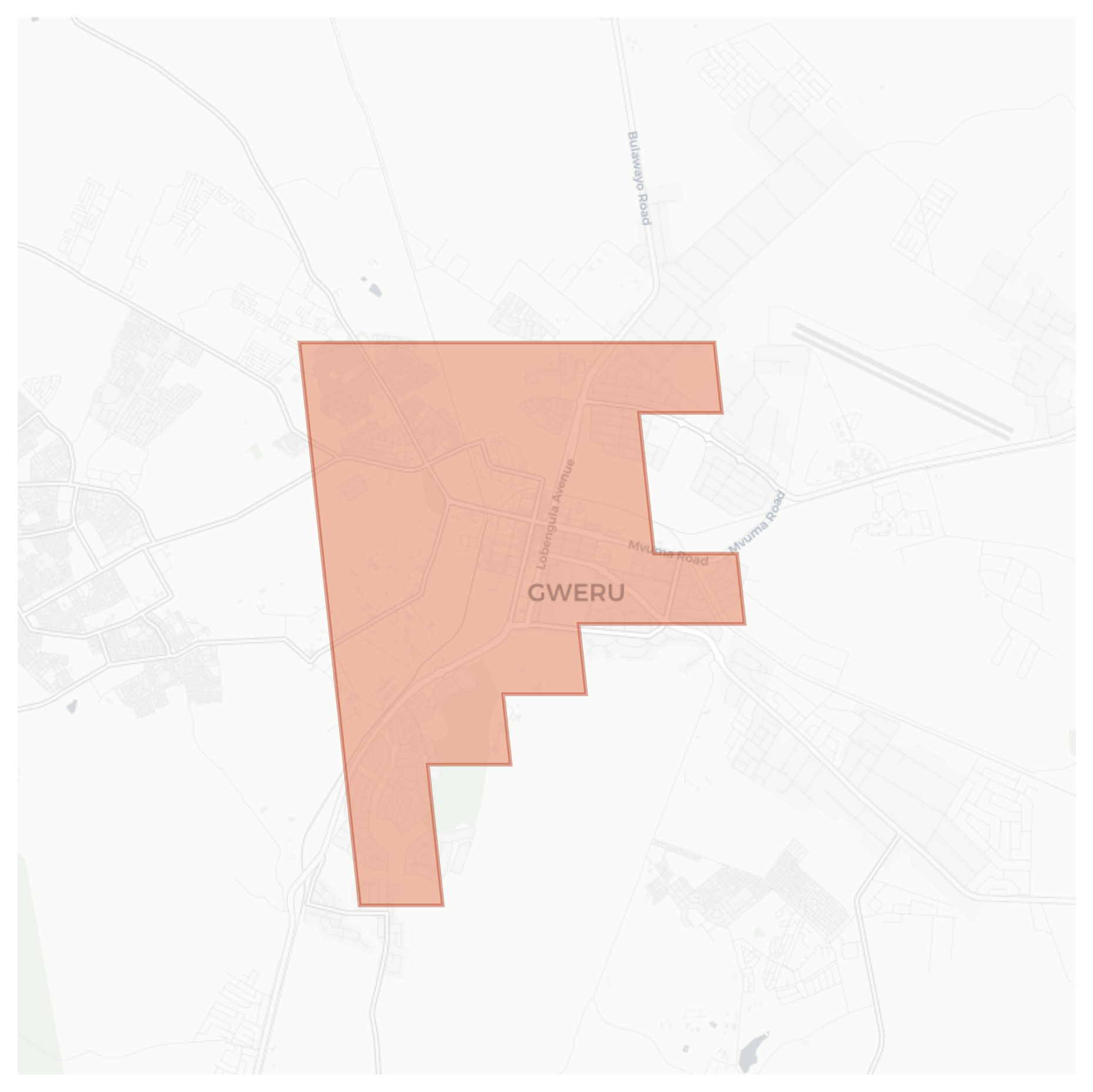 Gweru geographic map